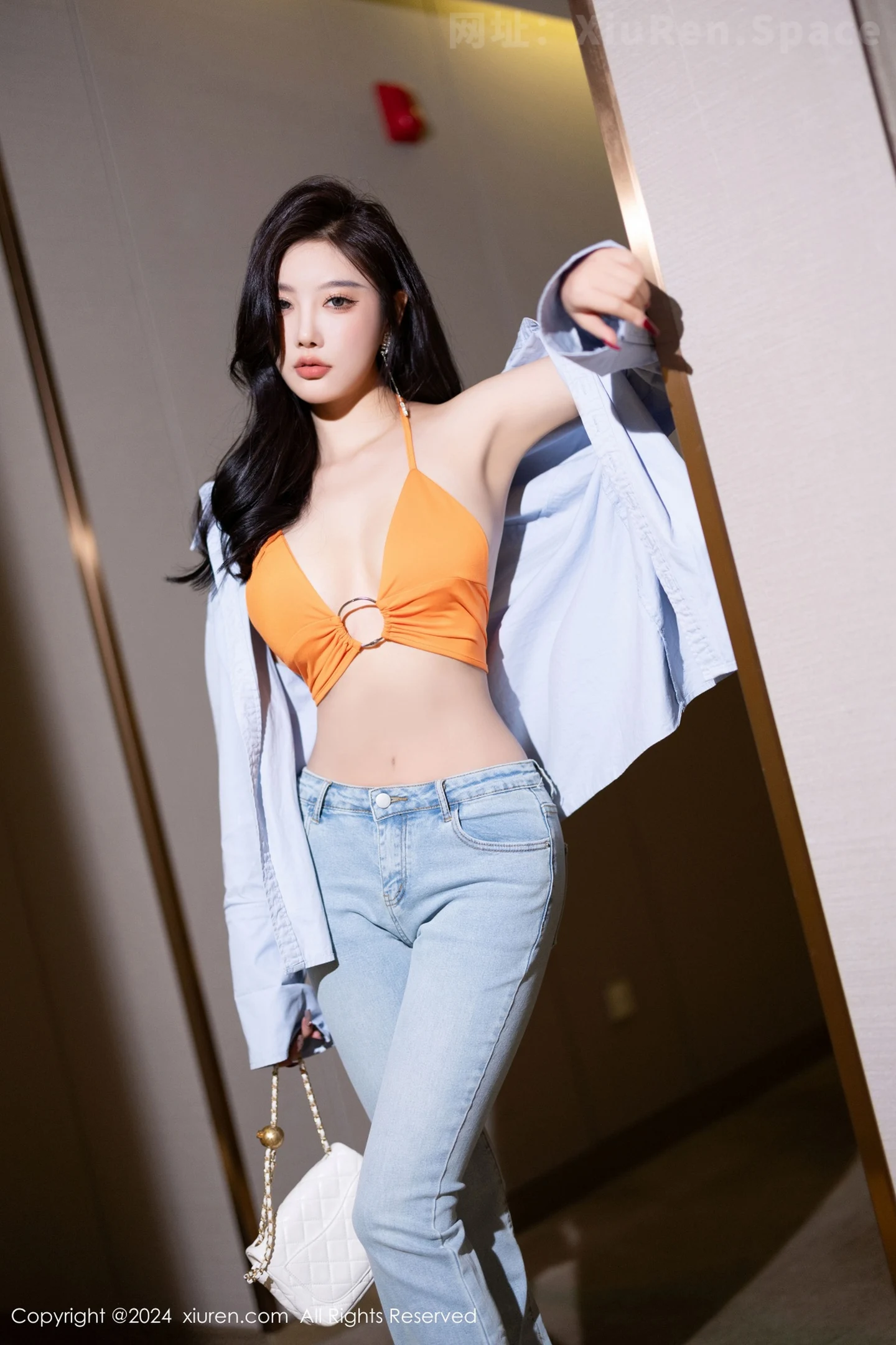 图片[3]-[XiuRen秀人网] VOL.9282 女神杨晨晨Yome性感白色情趣内衣配白丝袜秀丰腴身材诱惑写真80P-秀人网官方网站